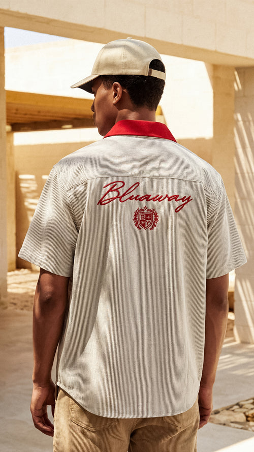 BLU EMBROIDER SHIRT 01 RED